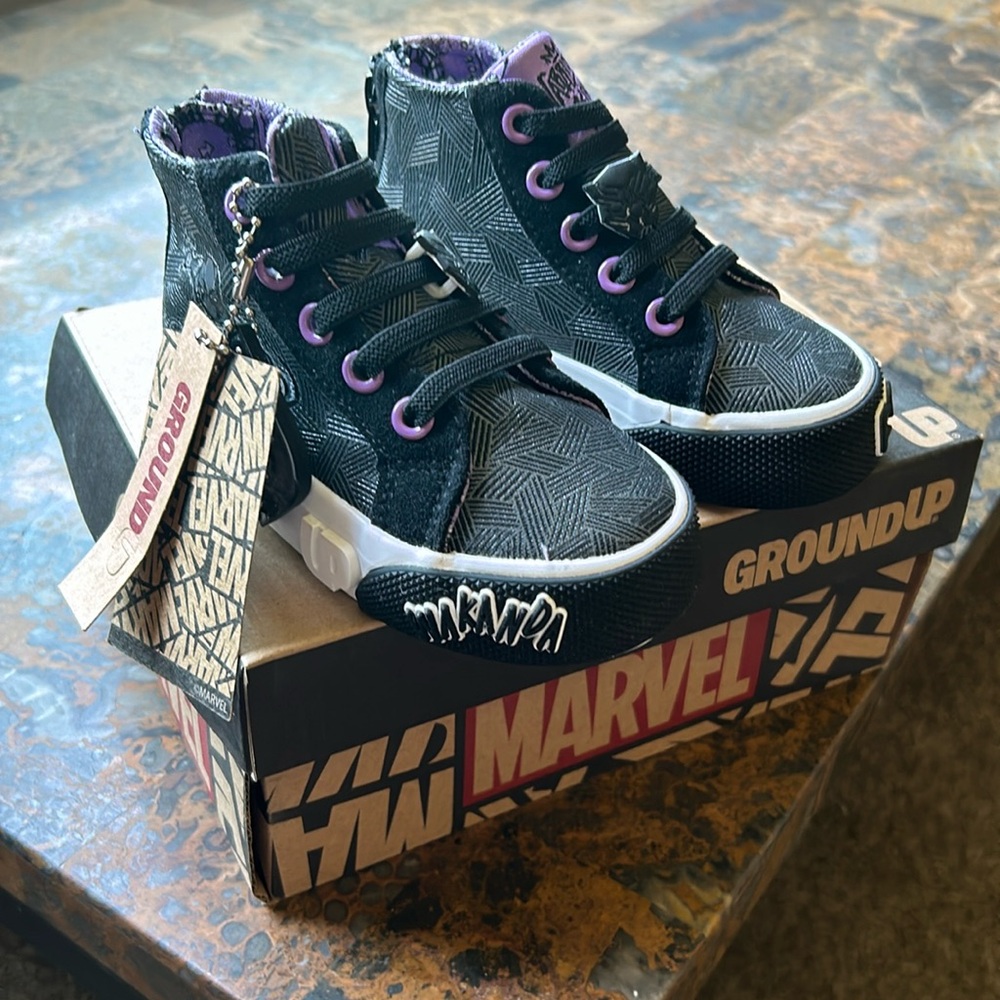Marvel Ground Up high tops.   Brand new with box. Toddler size 8